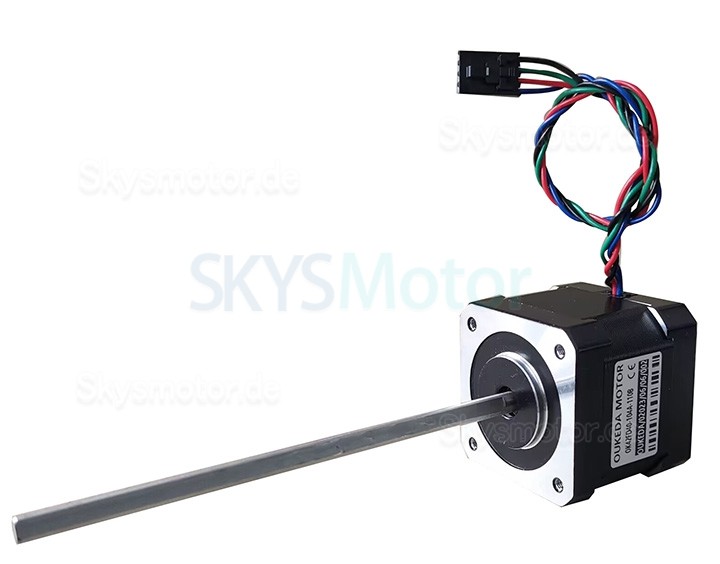 Oukeda Nema 17 Non-captive Schrittmotor OK42FD40104A-110B 1,8 Grad 49Ncm Hublänge 110mm